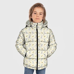 Куртка зимняя для мальчика Багз Банни паттерн, цвет: 3D-светло-серый — фото 2