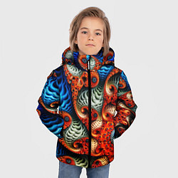 Куртка зимняя для мальчика Fractal illusion, цвет: 3D-черный — фото 2