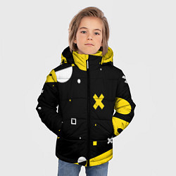 Куртка зимняя для мальчика ФИГУРКИ, цвет: 3D-черный — фото 2