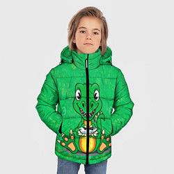 Куртка зимняя для мальчика Дракоша-геймер, цвет: 3D-черный — фото 2