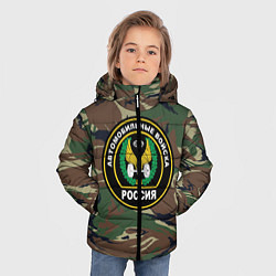 Куртка зимняя для мальчика Автомобильные войска камуфляж, цвет: 3D-черный — фото 2