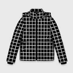 Куртка зимняя для мальчика Клечатая, цвет: 3D-светло-серый