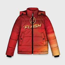 Куртка зимняя для мальчика The Flash Logo Pattern, цвет: 3D-красный
