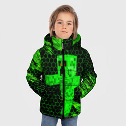 Куртка зимняя для мальчика MINECRAFT CREEPER, цвет: 3D-красный — фото 2