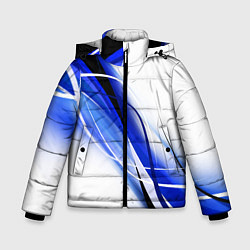 Куртка зимняя для мальчика GEOMETRY STRIPES BLUE, цвет: 3D-черный