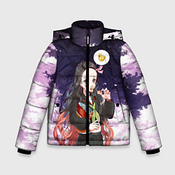 Куртка зимняя для мальчика Незуко, цвет: 3D-черный