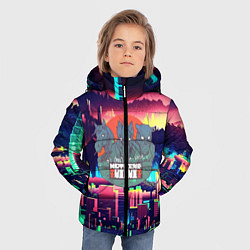 Куртка зимняя для мальчика HOTLINE MIAMI, цвет: 3D-черный — фото 2