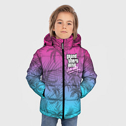 Куртка зимняя для мальчика GTA VICE CITY, цвет: 3D-светло-серый — фото 2
