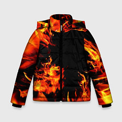 Куртка зимняя для мальчика ОГОНЬ, цвет: 3D-черный