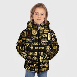 Куртка зимняя для мальчика ЛОГОТИПЫ ИГР, цвет: 3D-черный — фото 2