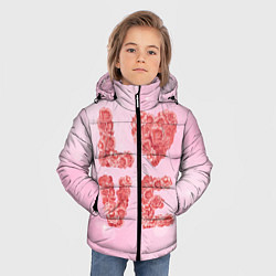 Куртка зимняя для мальчика Love Розы, цвет: 3D-черный — фото 2