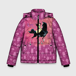 Куртка зимняя для мальчика Мулан, цвет: 3D-черный