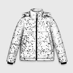 Куртка зимняя для мальчика Точки, цвет: 3D-черный