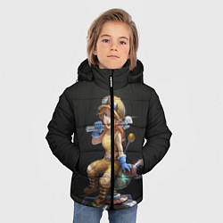 Куртка зимняя для мальчика Brawl Stars Jassie, цвет: 3D-черный — фото 2