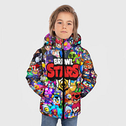 Куртка зимняя для мальчика BRAWL STARS ВСЕ ПЕРСОНАЖИ, цвет: 3D-черный — фото 2