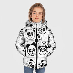 Куртка зимняя для мальчика Панды, цвет: 3D-черный — фото 2