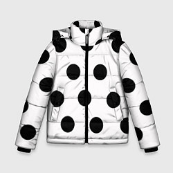 Куртка зимняя для мальчика Горошeк, цвет: 3D-черный
