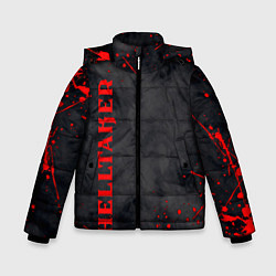 Куртка зимняя для мальчика Helltaker Logo Z, цвет: 3D-светло-серый