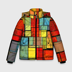 Куртка зимняя для мальчика ГЕОМЕТРИЯ, цвет: 3D-черный