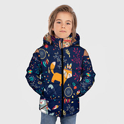 Куртка зимняя для мальчика Звери природа индейцы этно, цвет: 3D-черный — фото 2