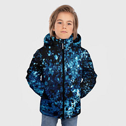 Куртка зимняя для мальчика Абстракция жидкость, цвет: 3D-черный — фото 2
