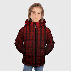 Куртка зимняя для мальчика Текстура красный градиент, цвет: 3D-черный — фото 2