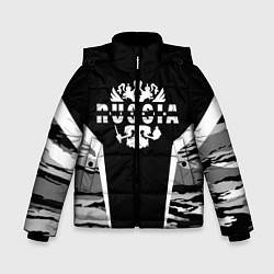 Куртка зимняя для мальчика Леонид - камуфляж, цвет: 3D-черный