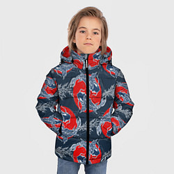 Куртка зимняя для мальчика Japanese carp, цвет: 3D-светло-серый — фото 2