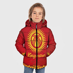 Куртка зимняя для мальчика Киргизия, цвет: 3D-черный — фото 2