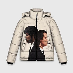 Куртка зимняя для мальчика Криминальное чтиво, цвет: 3D-черный