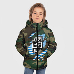 Куртка зимняя для мальчика Рваный камуфляж ВДВ, цвет: 3D-черный — фото 2