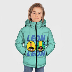 Куртка зимняя для мальчика Leon and Sally, цвет: 3D-черный — фото 2
