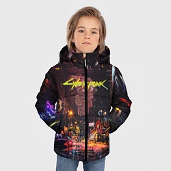 Куртка зимняя для мальчика CYBERPUNK 2077:КИБЕРПАНК S, цвет: 3D-светло-серый — фото 2