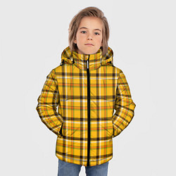 Куртка зимняя для мальчика Клеточка, цвет: 3D-черный — фото 2