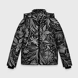 Куртка зимняя для мальчика Флора Черно Белая, цвет: 3D-черный