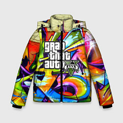Куртка зимняя для мальчика GTA:5, цвет: 3D-красный