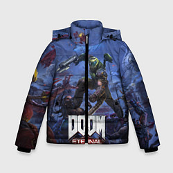 Куртка зимняя для мальчика Doom Eternal The Ancient Gods, цвет: 3D-черный