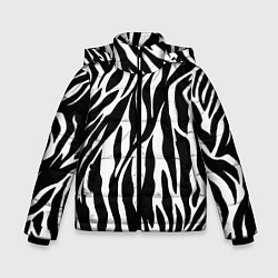 Куртка зимняя для мальчика Зебра, цвет: 3D-черный