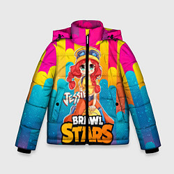 Куртка зимняя для мальчика Jessie Brawl Stars anime style, цвет: 3D-черный