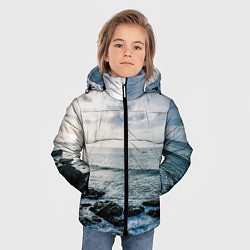 Куртка зимняя для мальчика Море, цвет: 3D-черный — фото 2