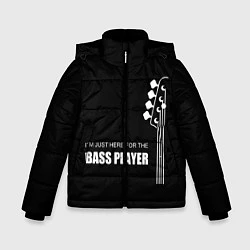 Куртка зимняя для мальчика BASS PLAYER GUITAR, цвет: 3D-черный