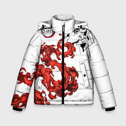 Куртка зимняя для мальчика Клинок, рассекающий демонов, цвет: 3D-красный