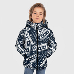 Куртка зимняя для мальчика Retro pattern, цвет: 3D-черный — фото 2