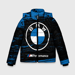 Куртка зимняя для мальчика BMW БМВ, цвет: 3D-черный