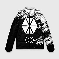 Куртка зимняя для мальчика EXO BAND, цвет: 3D-светло-серый