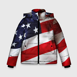Куртка зимняя для мальчика США USA, цвет: 3D-черный