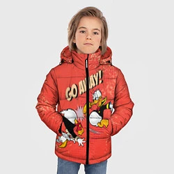 Куртка зимняя для мальчика Go away!, цвет: 3D-черный — фото 2