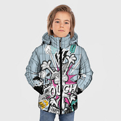 Куртка зимняя для мальчика Вайл И Койот, цвет: 3D-черный — фото 2