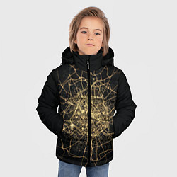 Куртка зимняя для мальчика Ночная карта Парижа, цвет: 3D-черный — фото 2