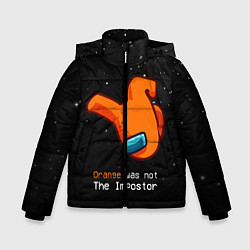Куртка зимняя для мальчика AMONG US - Orange, цвет: 3D-черный